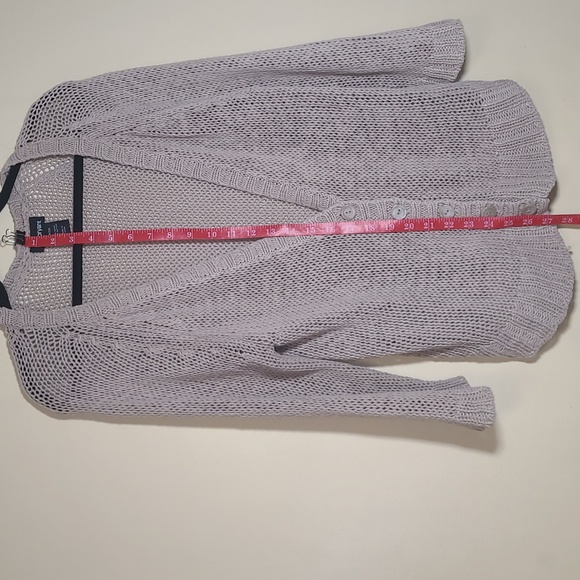 Plus Ramie/Cotton Cardigan Sweater, Lane Bryant 18/20, Taupe - Picture 7 of 11